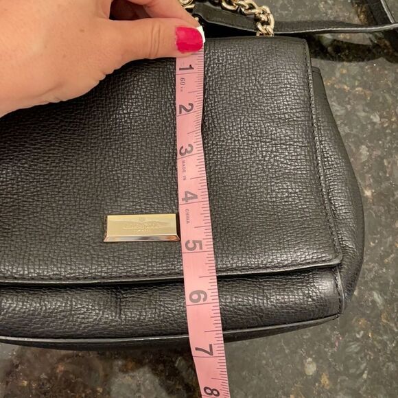 *Kate Spade* Black Leather Chain Handbag EUC - Picture 9 of 11